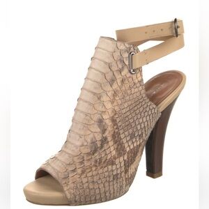 Devi Kroell Python Cutout Accent Slingback Sandals Size: 7